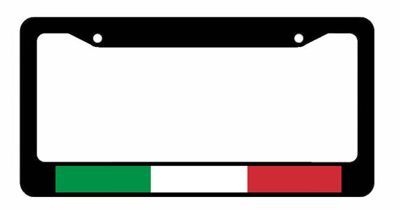 Italy Italian Flag Colors Stripe Racing Drifting Car Truck License Plate Frame