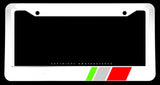 Italy Flag Sport Racing Stripe Drifting Model V001A White License Plate Frame - OwnTheAvenue