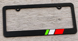 Italy Italian Flag Sport Racing Stripe Drifting Slim Style Black License Plate Frame - OwnTheAvenue