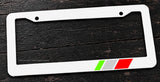Italy Flag Sport Racing Stripe Drifting Model V001A White License Plate Frame - OwnTheAvenue