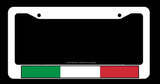 Italy Italian Flag Colors Stripe Racing Drifting Auto White License Plate Frame - OwnTheAvenue