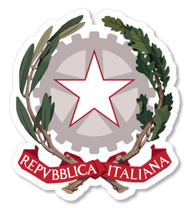 Italian Italy Emblem Coat of Arms Seal Car Truck Window Bumper Sticker Decal