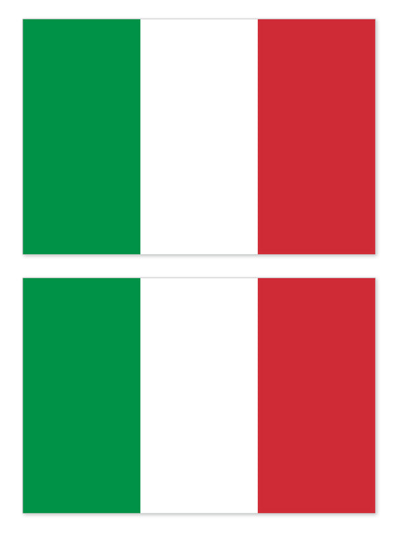 2Pcs Italy Italian World Country Flag Sticker Decals 3.5