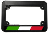 Italy Italian Racing Euro Stripe Carbon Vinyl Print Motorcycle License Plate Frame - OwnTheAvenue