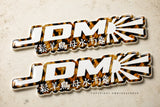 x2 JDM Cheetah Print Kanji Japanese Drifting Racing V01 Vinyl Sticker 6"