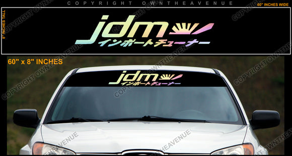 JDM Kanji JDM Drift Japanese Sun Visor Strip Windshield Banner Sticker Decal - OwnTheAvenue