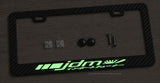 Rising Sun JDM Racing Drift Kanji Glow In The Dark Carbon Fiber License Plate Frame