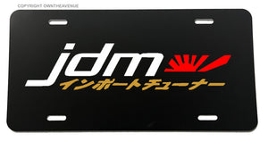 JDM Kanji Logo Japanese Rising Sun Drifting Racing License Plate Cover Frame