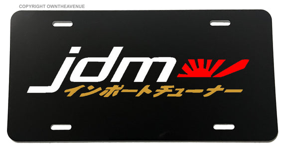 JDM Kanji Logo Japanese Rising Sun Drifting Racing License Plate Cover Frame - OwnTheAvenue