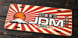 JDM Kanji Japanese Rising Sun Flag Vintage Style Auto Metal License Plate