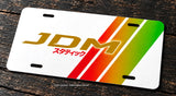 JDM Kanji Japanese Old School Style Sport Stripe Auto Metal License Plate