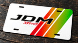 JDM Kanji Japanese Old School Style Sport Stripe V01 Auto Metal License Plate