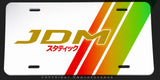 JDM Kanji Japanese Old School Style Sport Stripe Auto Metal License Plate