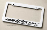 JDM Kanji Rising Sun Sport Stripes Carbon Fiber Vinyl Print License Plate Frame