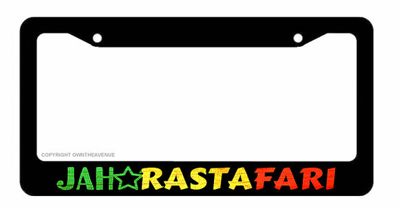 Rasta Reggae Jah Lion of Judah One Love Rastafari Irie Funny License Plate Frame - OwnTheAvenue