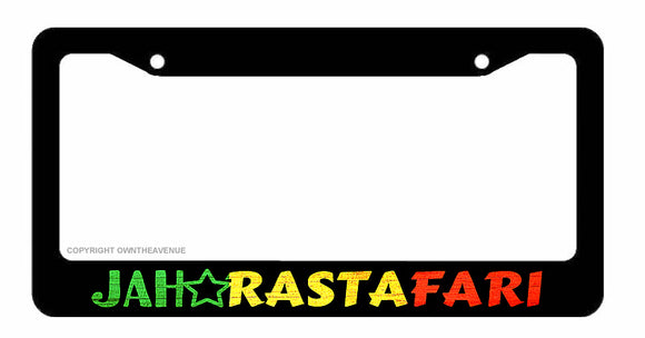 Rasta Reggae Jah Lion of Judah One Love Rastafari Irie Funny License Plate Frame