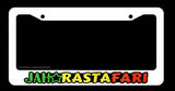 Rasta Reggae Jah Lion of Judah One Love Rastafari Irie White License Plate Frame - OwnTheAvenue