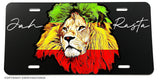 Judah Lion Rastafarian Rasta African Lion Metal License Plate - OwnTheAvenue