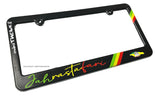 Rasta Reggae JAH Lion of Judah One Love Rastafarian Stripes License Plate Frame