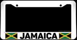 Jamaica Flag Jamaican V01 White Auto License Plate Frame - OwnTheAvenue