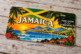 Jamaica Jamaican Flag Souvenir Style Auto Metal License Plate