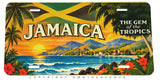 Jamaica Jamaican Flag Souvenir Style Auto Metal License Plate