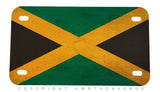 Jamaica Flag Rustic Style Motorcycle Metal License Plate