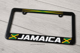 Jamaica Jamaican World Country Flag Racing Style Slim License Plate Frame