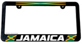 Jamaica Jamaican World Country Flag Racing Style Slim License Plate Frame