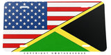 USA Jamaica Jamaican Flag Auto Metal License Plate