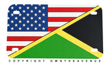 USA Jamaica Jamaican American Flag Motorcycle Metal License Plate