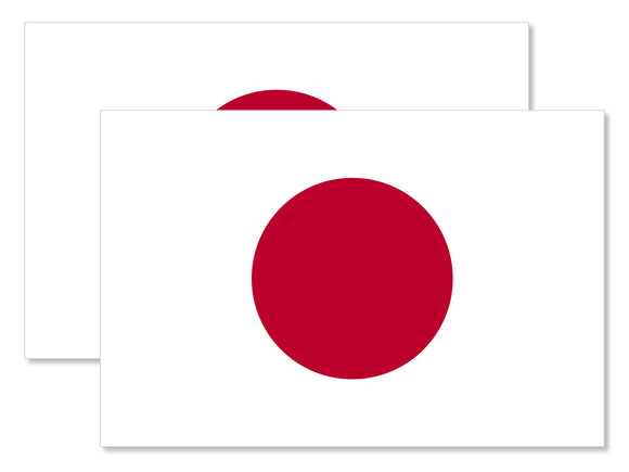 2 Pack / Lot Japan Japanese World Country Flag Vinyl Sticker Decals 3.5