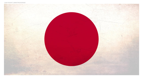 Japan Japanese Vintage Style World Country Flag Vinyl Sticker Decal 4