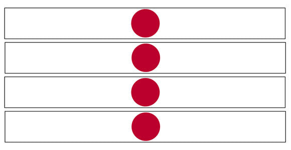 4Pcs Pack Lot Racing Stripes Japan Japanese Flag Vinyl Sticker Decals 6