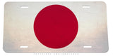 Japan Japanese Flag Rustic Style Auto Metal License Plate - OwnTheAvenue