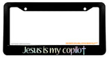 Christian Jesus Copilot Oil Slick Holographic License Plate Frame