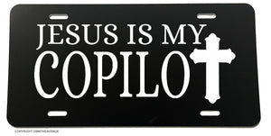 Jesus Is My Copilot Christian Jesus Christ Religious V1 License Plate Cover