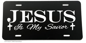 Jesus Is My Savior Christian Cross Jesus Christ License Plate Cover - OwnTheAvenue