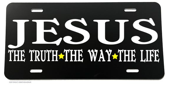 Jesus The Truth The Way The Life Christian God Peace License Plate Cover V01 - OwnTheAvenue