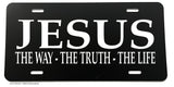 Jesus The Truth The Way The Life Christian Religious License Plate Cover - OwnTheAvenue