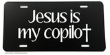 Jesus Is My Copilot Christian Model 2 Jesus Christ Religious License Plate Cover