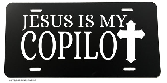 Jesus Is My Copilot Christian Jesus Christ Religious V1 License Plate Cover - OwnTheAvenue