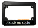 Christian Jesus Religious Oil Slick Motorcycle License Plate Frame - OwnTheAvenue