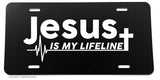 Jesus Is My Life Line Christian Love Cross Car Truck License Plate Cover - OwnTheAvenue
