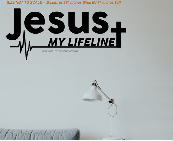 Jesus - My Lifeline Christian Home Wall Decor Decal - 16