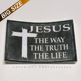 Big Size Jesus The Way Truth Life Christian Christ Religious Iron On Patch - OwnTheAvenue