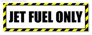 Airplane aircraft airport helicopter jet fuel only vinyl sticker decal 6"