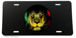 Judah Lion Rasta Rastafarian African Lion License Plate Cover