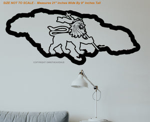 Lion of Judah Jamaica Rasta Jah Wall Decor Decal For Home Office Business 21" - OwnTheAvenue