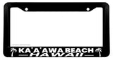 Kaaawa Beach Hawaii HI V01 Model License Plate Frame - OwnTheAvenue